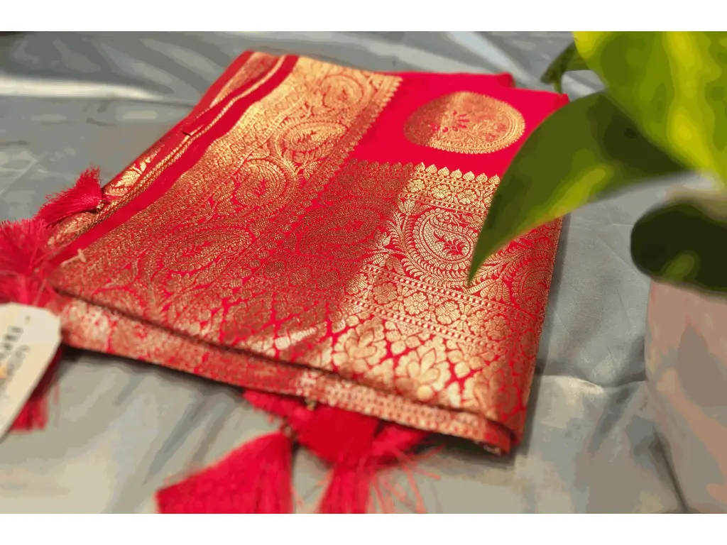 Vibhuthi Red Banarasi Silk