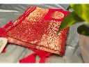 Vibhuthi Red Banarasi Silk